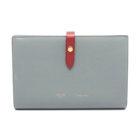 Celine Leather Large Strap Bifold Wallet - Picture 1 of 8